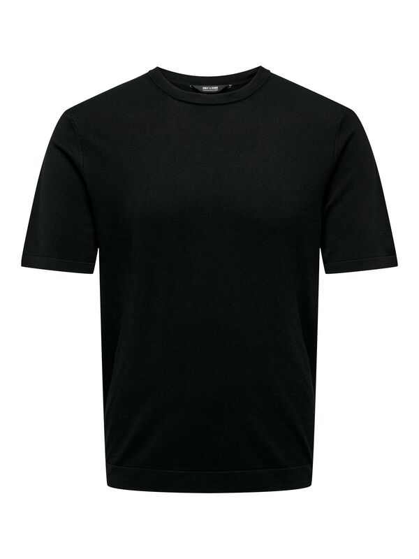 ONLY and SONS T-Shirt - ONSWYLER LIFE REG 14 SS KNIT NOOS - S bis XXL - für Männer - Größe S - schwarz