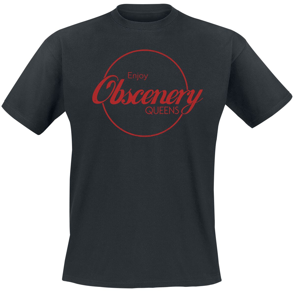 Queens Of The Stone Age T-Shirt - Enjoy Obscenery - S bis XXL - für Männer - Größe M - schwarz  - Lizenziertes Merchandise!