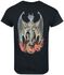 Gothicana X Anne Stokes - Black T-Shirt With Large Dragon Print Backside