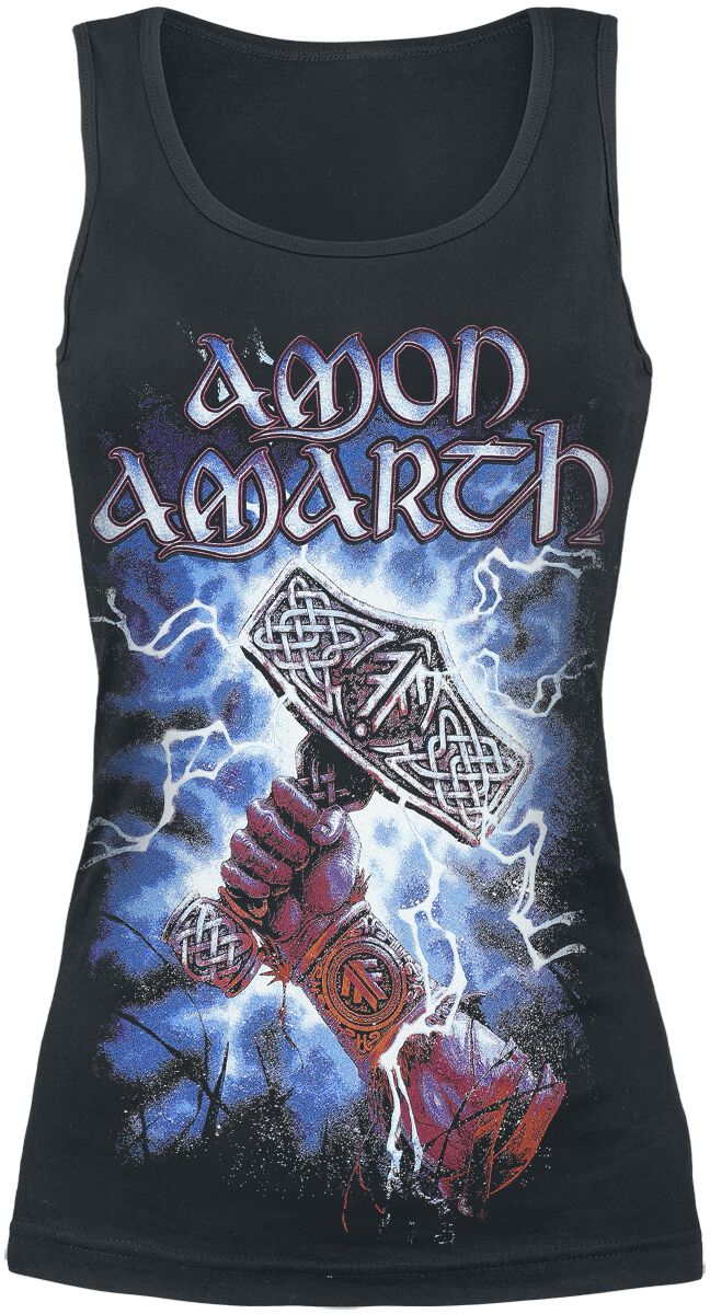 Image of Amon Amarth Hammer And Lightning Girl-Top schwarz