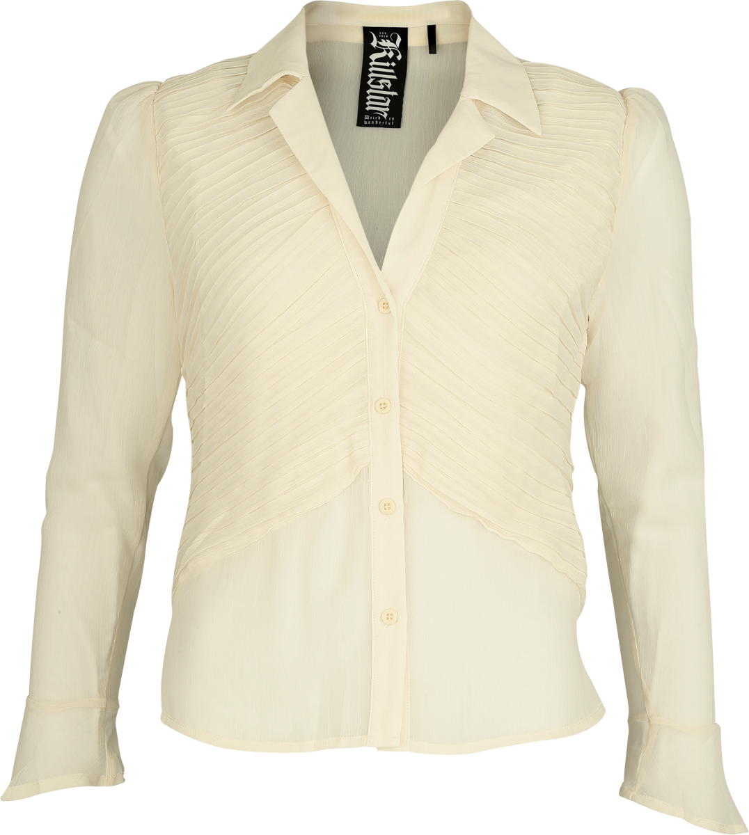 Killstar Gothic Blouse - Nocturne Nights - Evermore Eclipse Shirt Ivory - for Women - off white