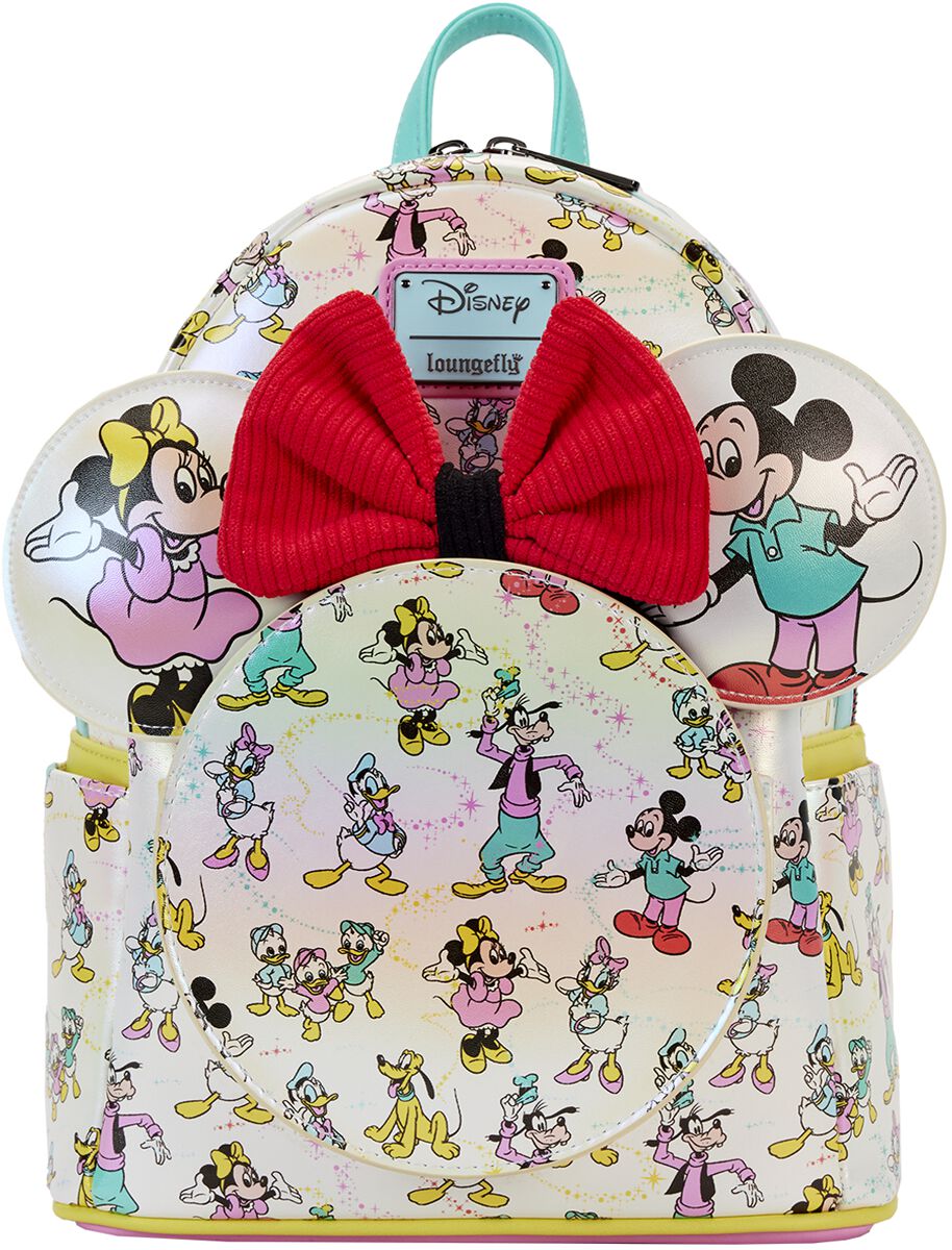 Mickey Mouse Loungefly - Mickey & Friends - Disney 100 AOP Ear Holder Mini-Rucksack multicolor