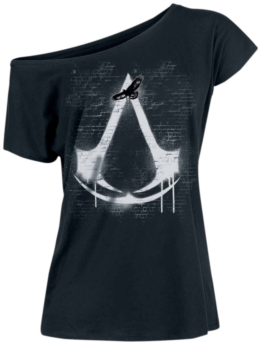 Assassin's Creed - Gaming T-Shirt - Logo - Glow In The Dark - S bis XXL - für Damen - Größe M - schwarz