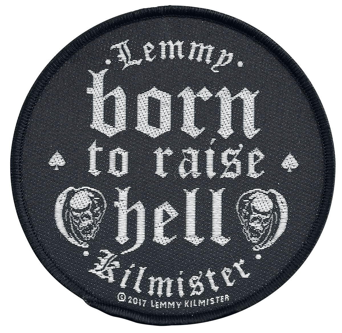 Levně Motörhead Lemmy Kilmister - Born to raise hell nášivka cerná/bílá