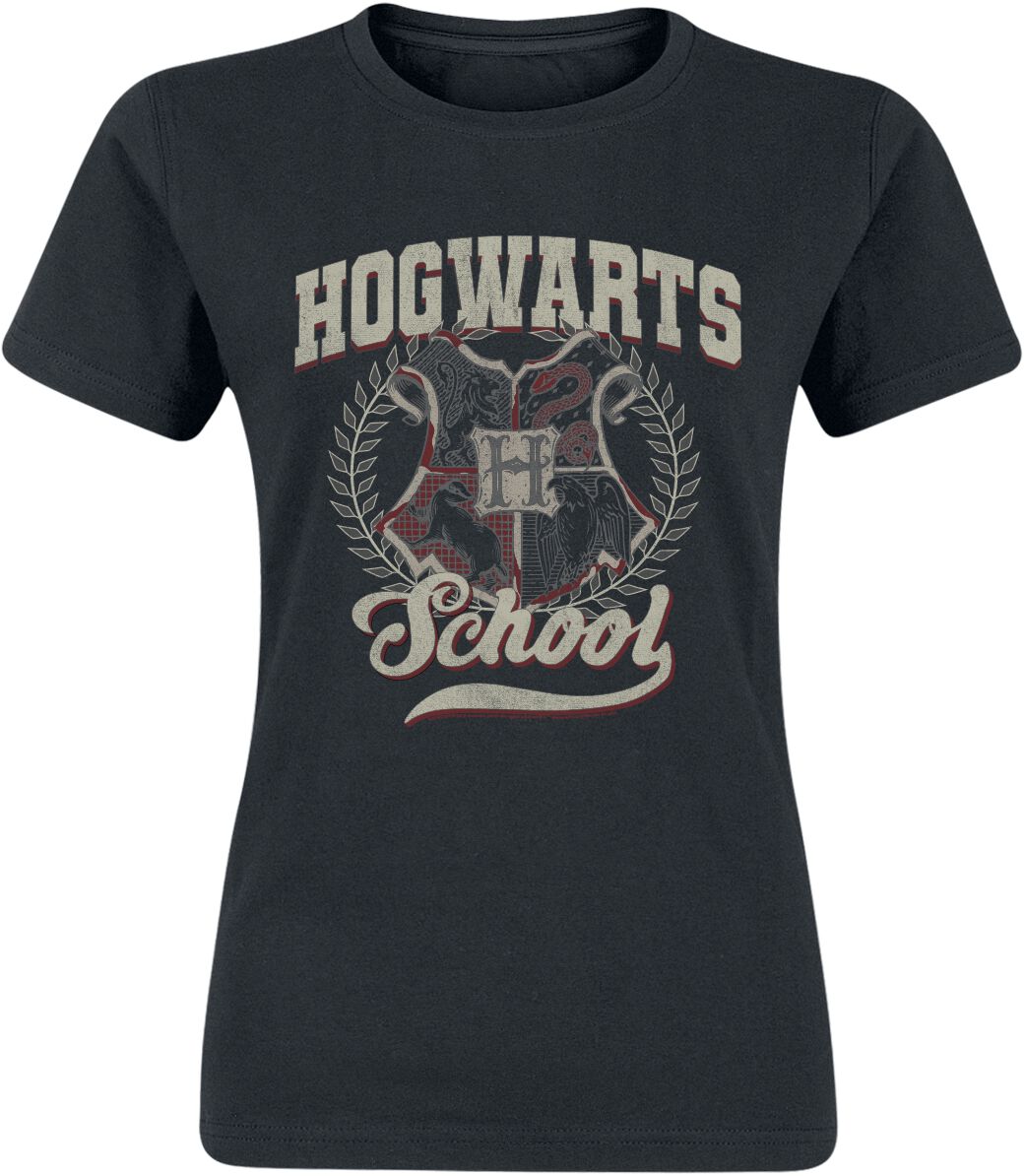 Harry Potter Hogwarts School Distress T-Shirt schwarz Harry Potter Hogwarts School Distress T-Shirt schwarz