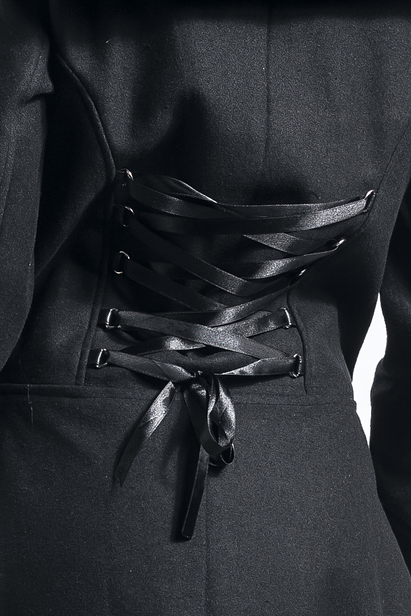 Poizen Industries Tears Coat Wintermantel schwarz