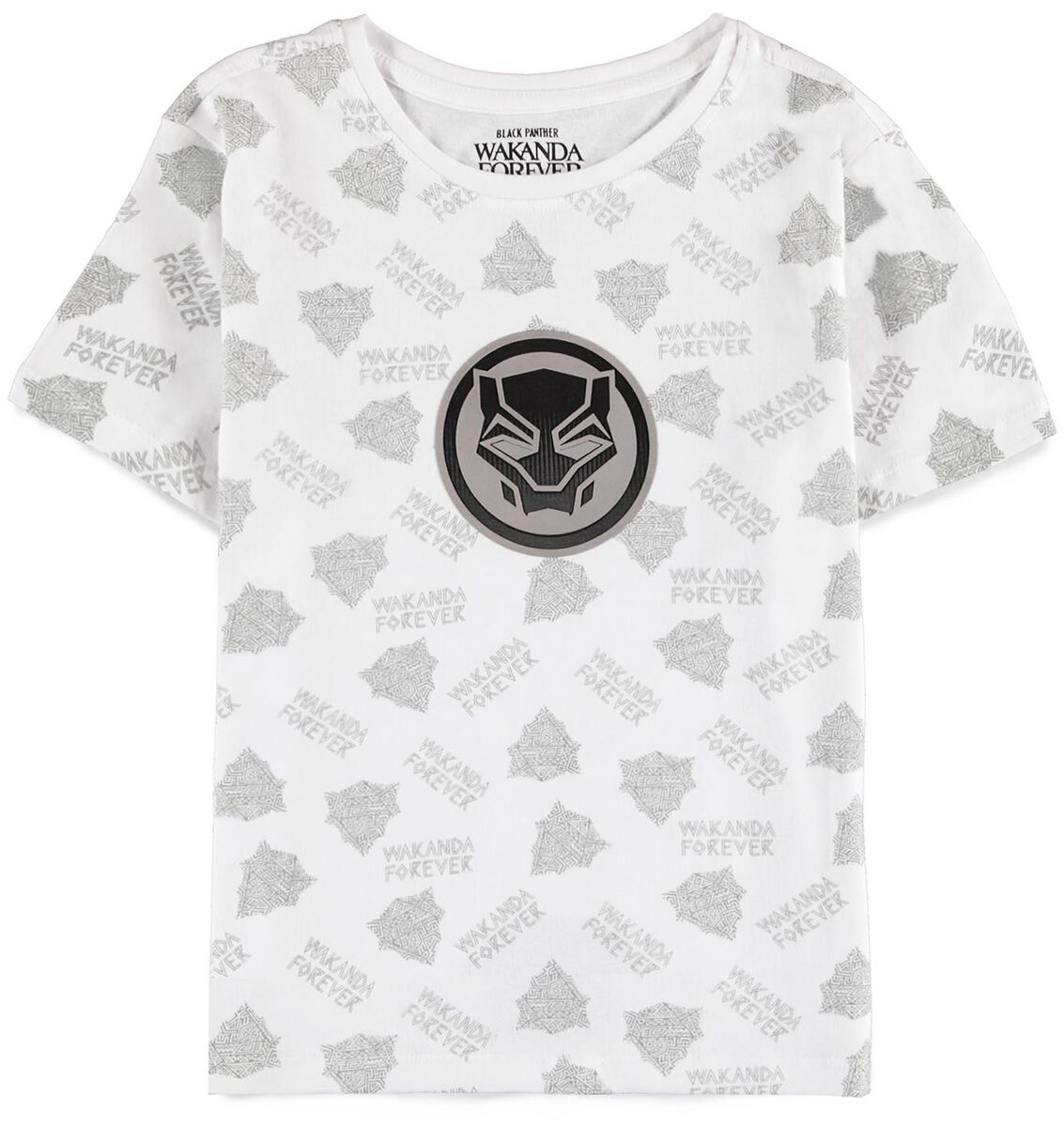Black Panther Kids - Wakanda Forever - Logo - All-over T-Shirt white
