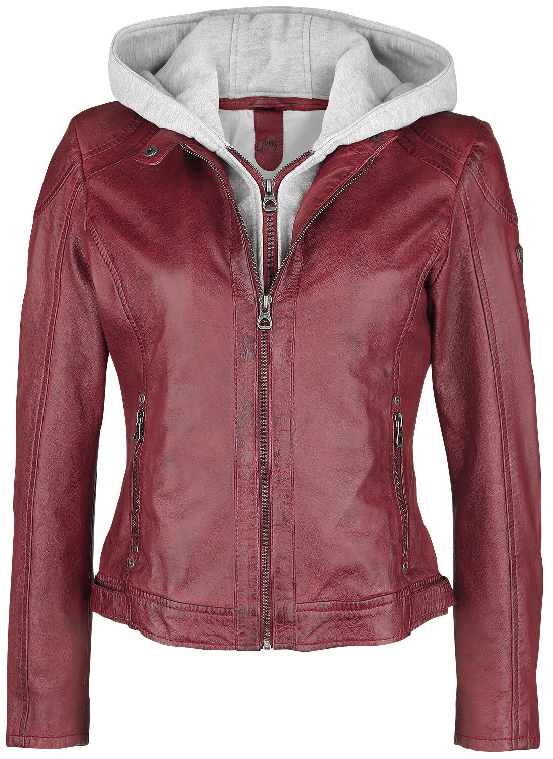 4047355909677 - Gipsy Angy S18 LAMAS Lederjacke rot in M