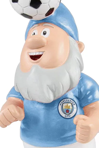 Manchester City Gartenzwerg Dekoartikel hellblau weiß