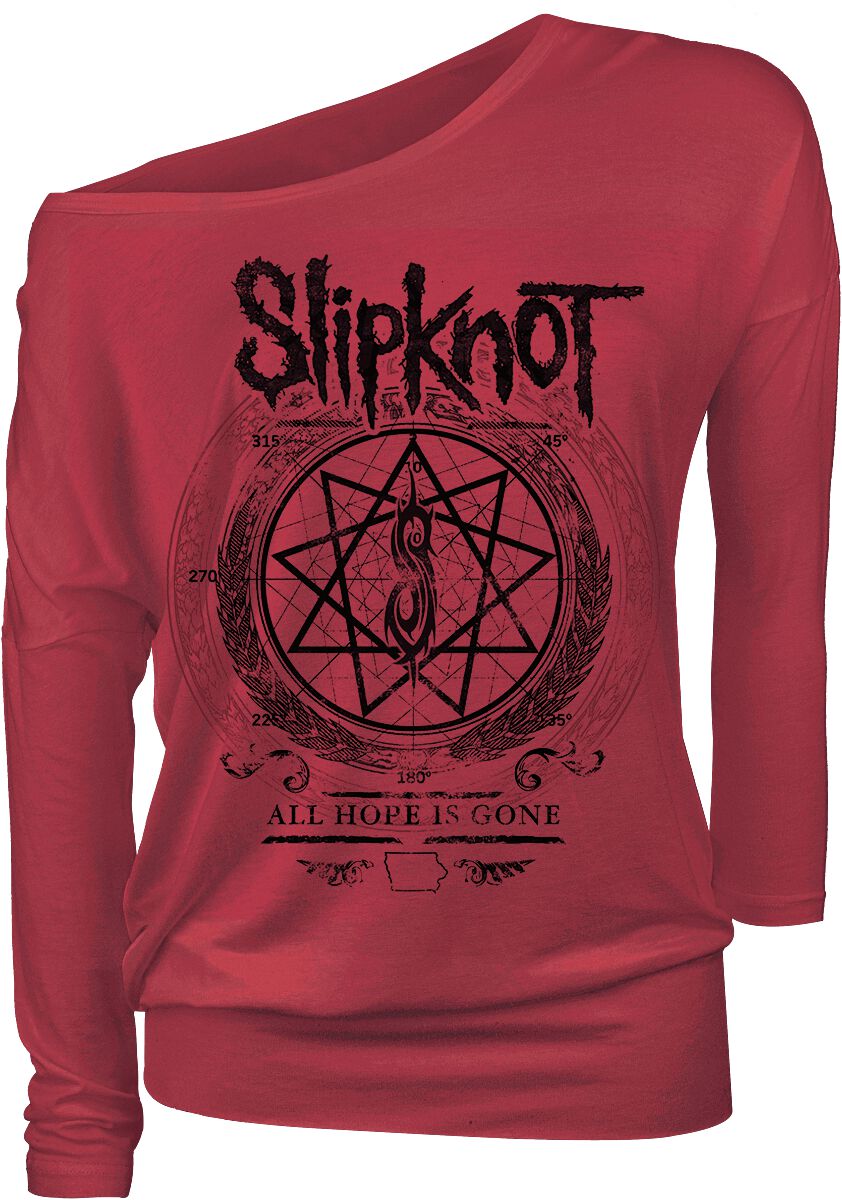T-shirt manches longues de Slipknot - Blurry - M à XXL - pour Femme - lie-de-vin
