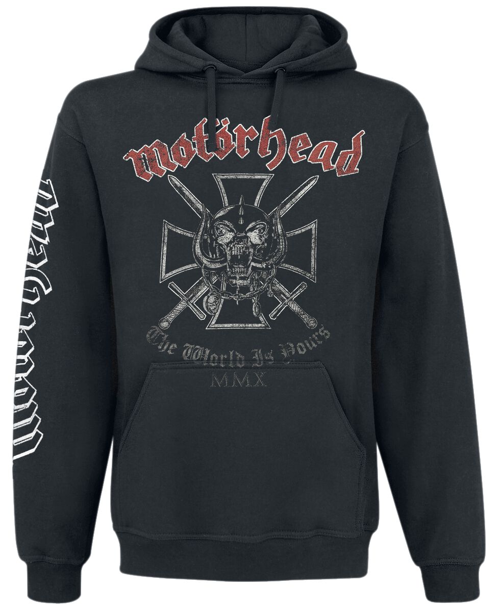 Levně Motörhead Iron Cross Mikina s kapucí černá