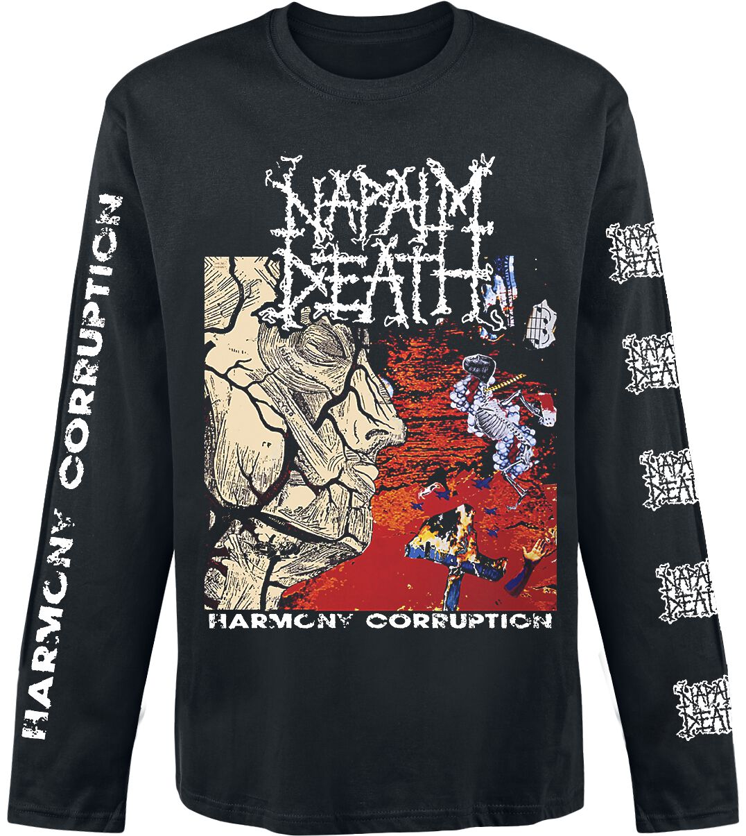 Napalm Death Harmony Corruption Long-sleeve Shirt black