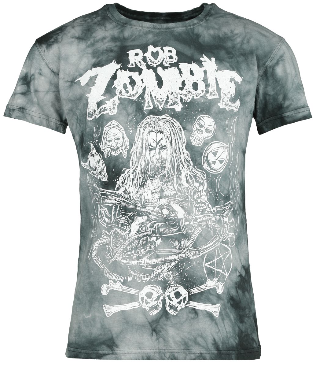 Rob Zombie T-Shirt - Crossed - S - für Männer - Größe S - grau  - Lizenziertes Merchandise!