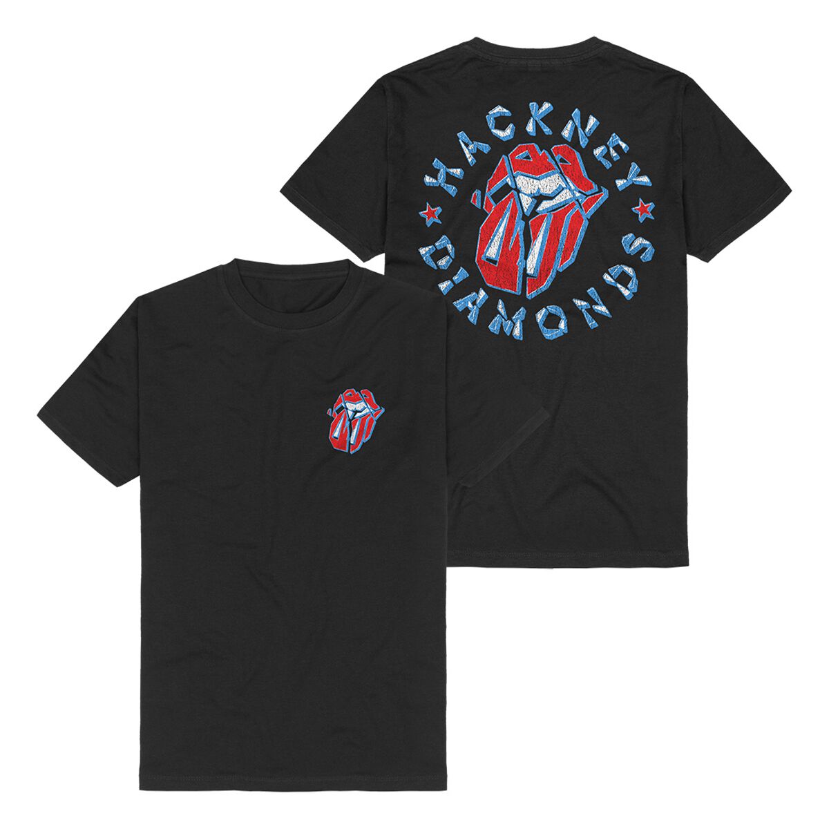The Rolling Stones Hackney Diamonds Circle Tongue T-Shirt schwarz in 3XL