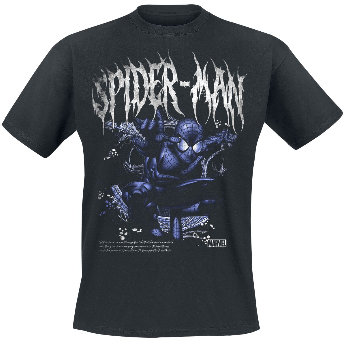 Spider-Man - Disney T-shirt - Graffiti - S tot XXL - voor Mannen - zwart