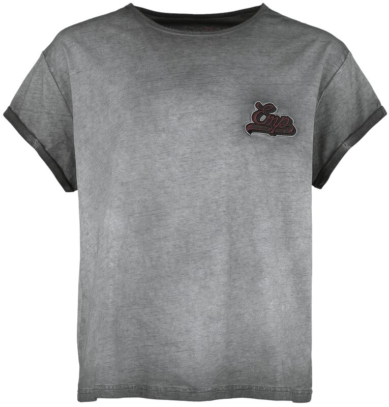 T-Shirt mit EMP Stickerei und Waschung