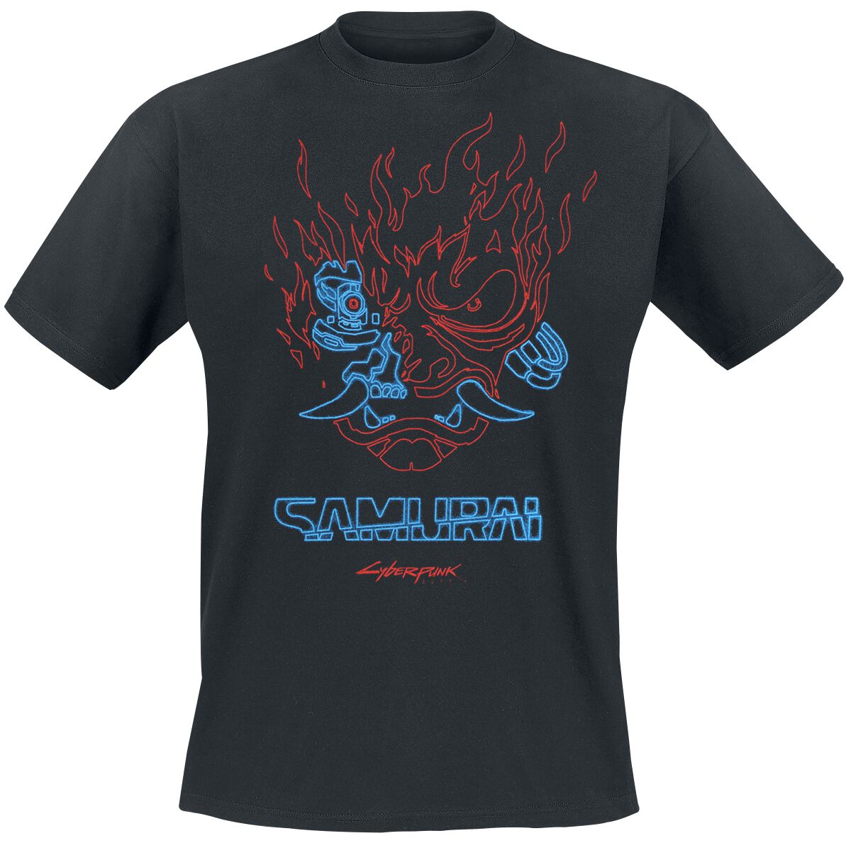 Neon Samurai T-Shirt schwarz von Cyberpunk 2077