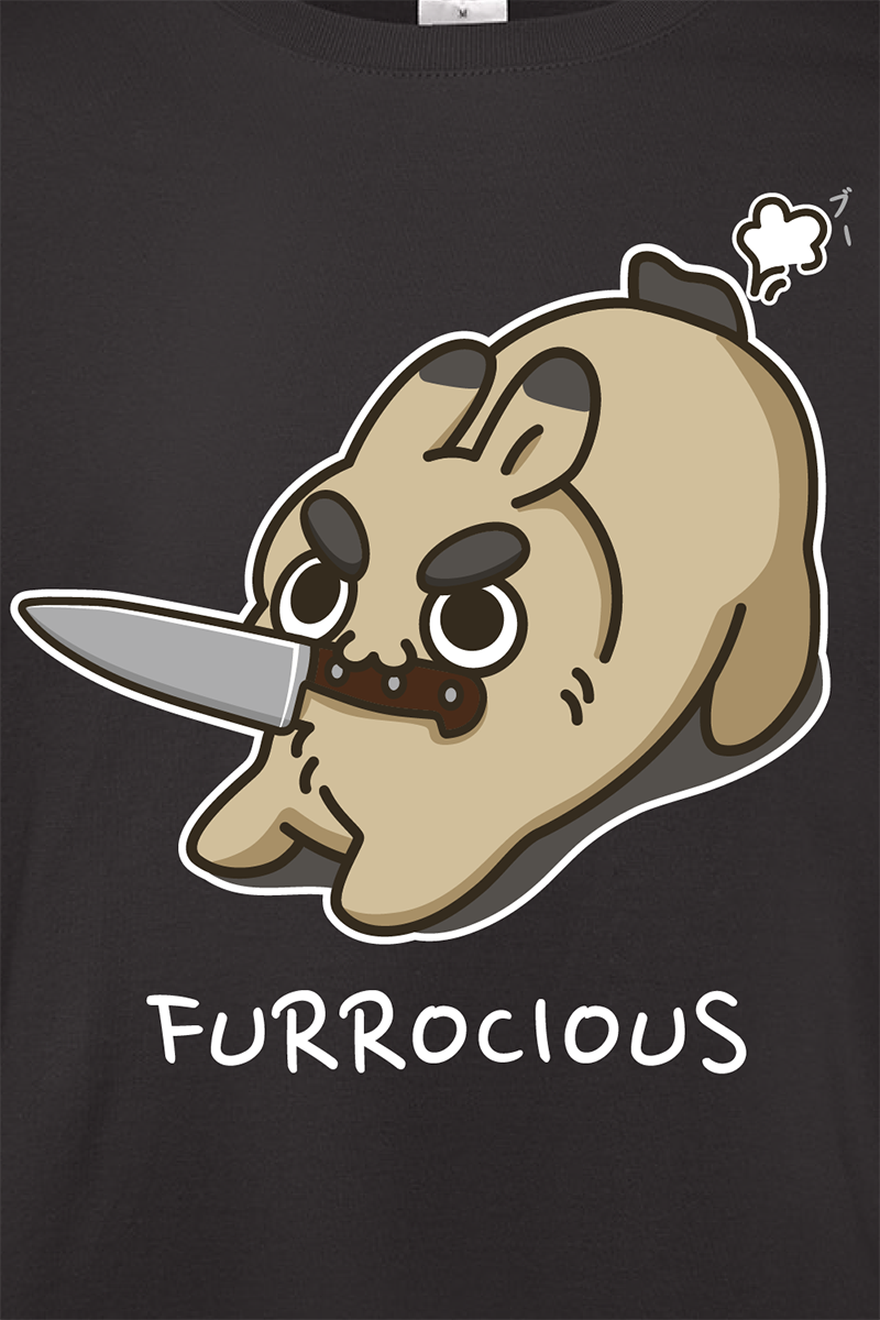 Funshirt Furrocious Bunny T-Shirt schwarz