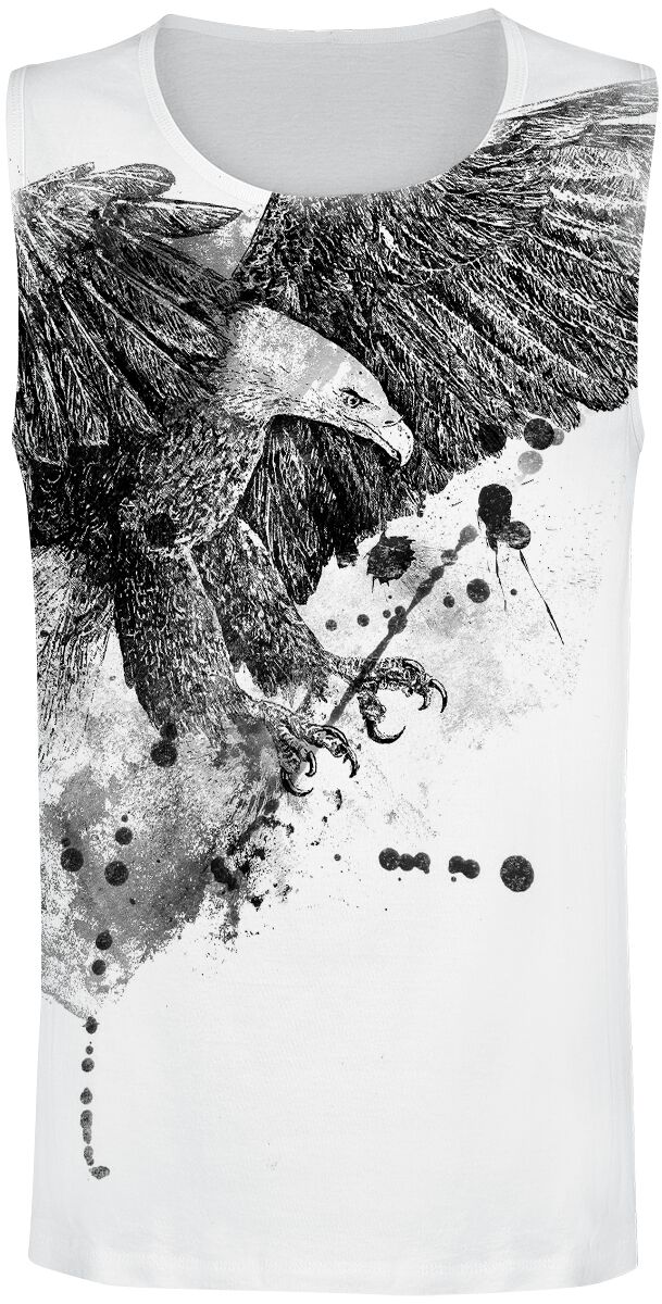 Image of Canotta di Outer Vision - Eagle Attack - S a 4XL - Uomo - bianco