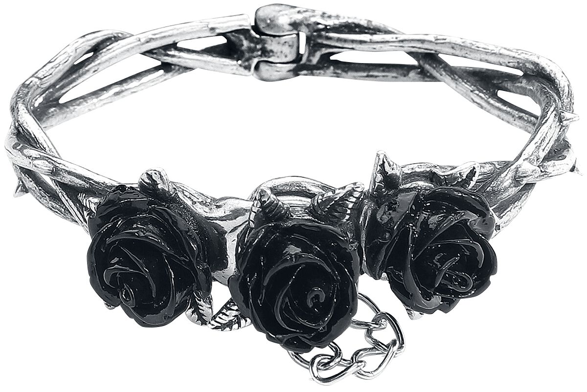 Alchemy Gothic Wild Black Rose Armband silberfarben  - Onlineshop EMP