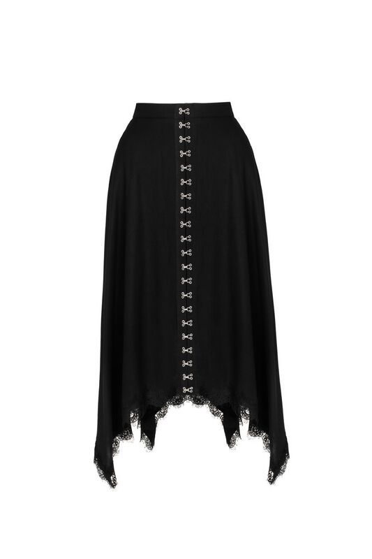 Levně Hell Bunny Quinn Skirt Sukně černá