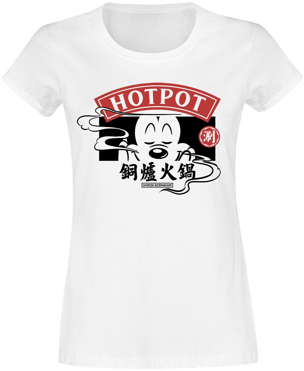 Image of T-Shirt Disney di Minnie & Topolino - Chinese Hotpot - S a XXL - Donna - bianco