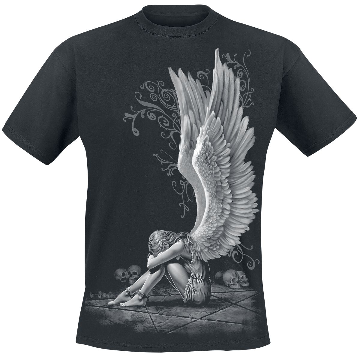 Image of Spiral Enslaved Angel T-Shirt schwarz