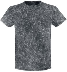 Schwarzes T-Shirt mit Waschung