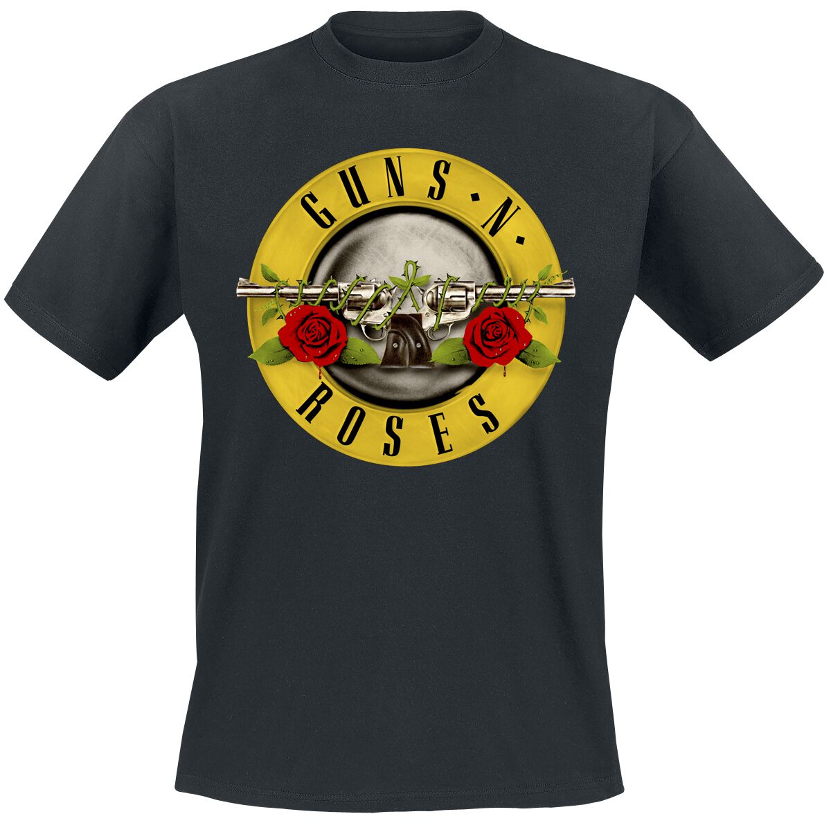 Guns N` Roses T-Shirt - Distressed Bullet - S bis 4XL - für Männer - Größe S - schwarz  - Lizenziertes Merchandise!
