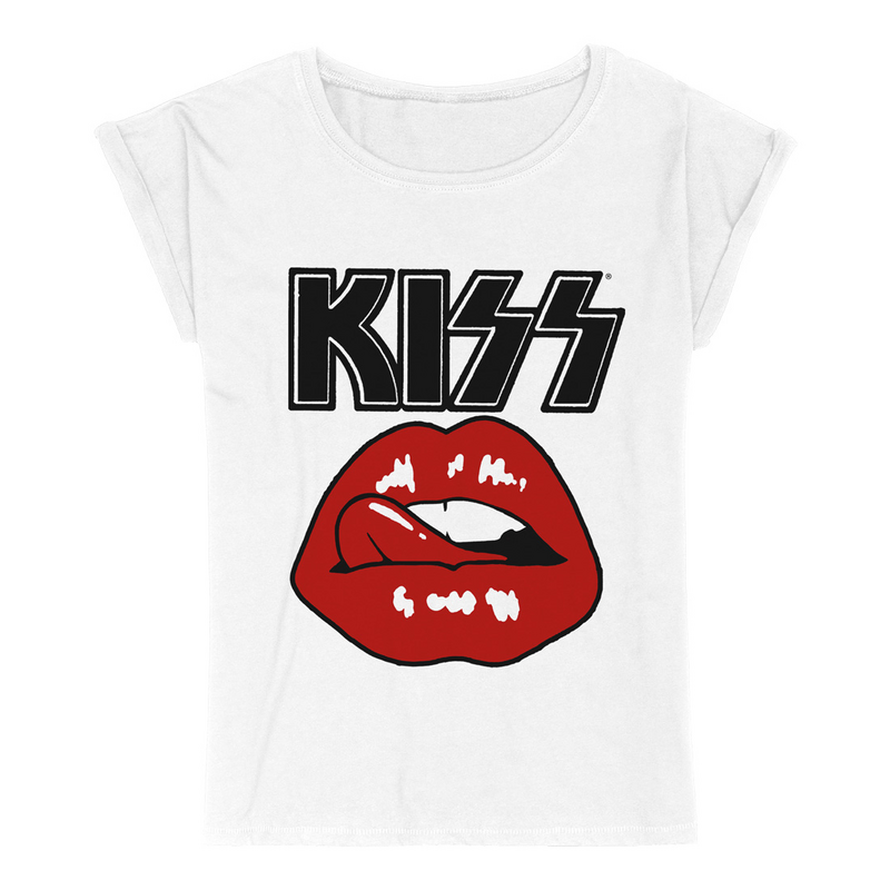 T-shirt  van Kiss - Lips - Vrouwen - wit
