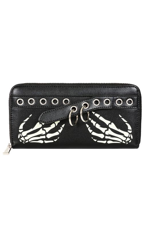 Banned Gothic Wallet - Bonegrip Wallet - for Women - black