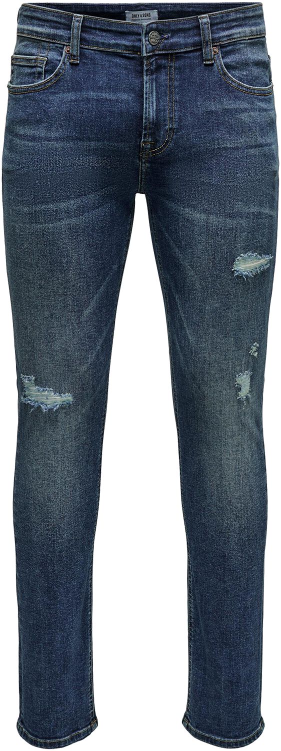 ONLY and SONS ONSLOOM slim blue damage 2946 jeans Jeans blue