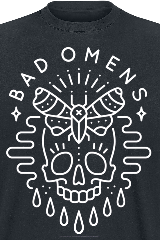 Bad Omens Skull Moth T-Shirt schwarz