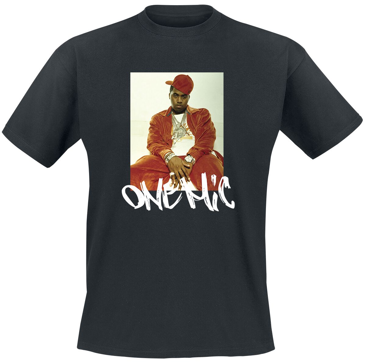 Nas T-Shirt - Stillmatic One Mic - S bis 3XL - für Männer - Größe XXL - schwarz  - Lizenziertes Merchandise!