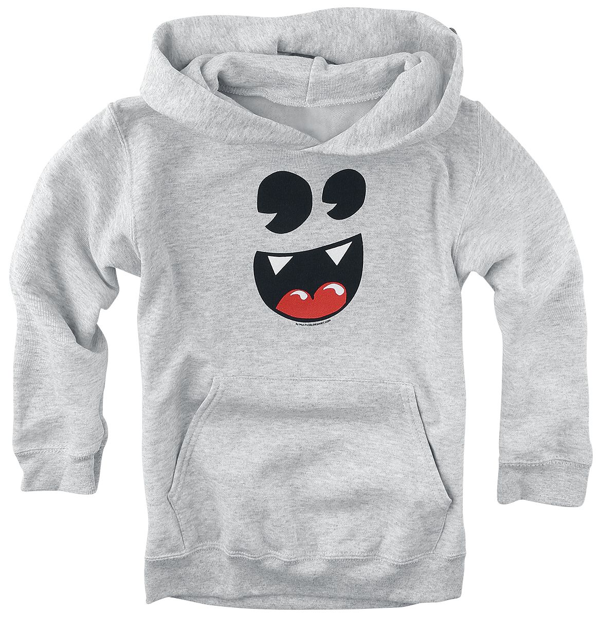 Sprüche Kids – Happy Face Kapuzenpullover heather grey