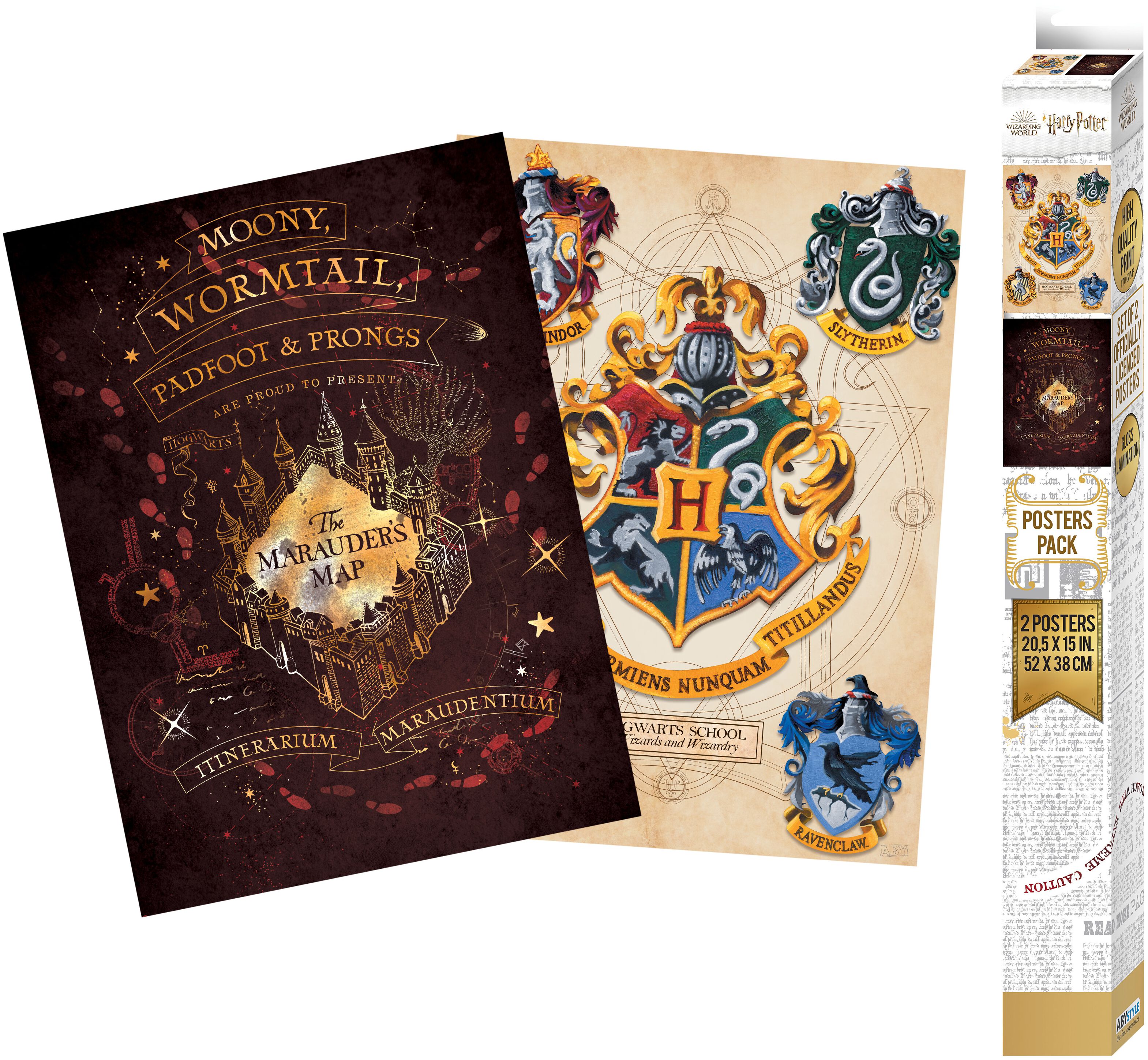 Harry Potter Crest and Marauders - Poster 2-Set Chibi Design Poster multicolour