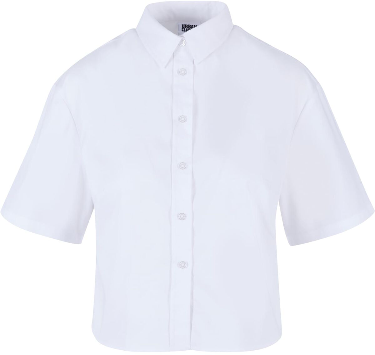 Urban Classics Kurzarmhemd - Ladies Oversized Shirt - XS bis 3XL - für Damen - Größe XS - weiß