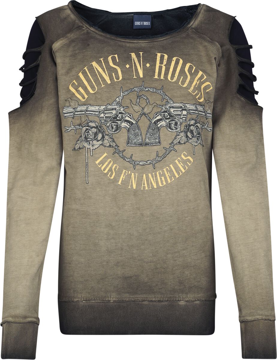 4068143431484 - Guns N Roses Los Angeles Pistols Sweatshirt grün in XXL
