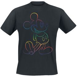 Rainbow Mickey, Mickey Mouse, T-Shirt