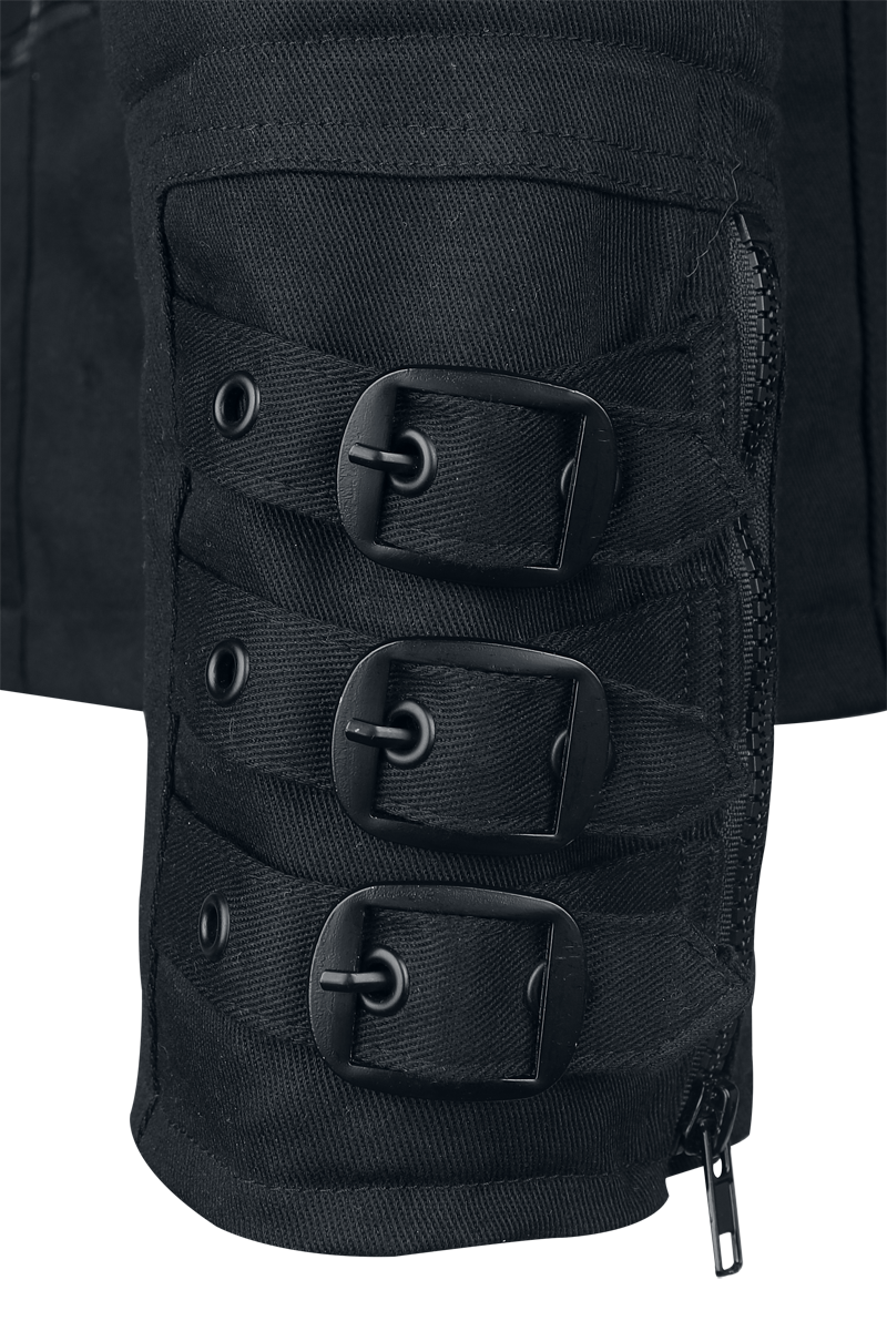 Thumbnail - Gothicana by EMP Jacket with ribbed sleeves Übergangsjacke schwarz in M