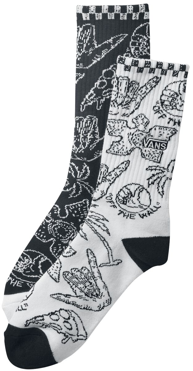 Vans STRANGER MISS MATCH SOCKS NETFLIX STRANGER THINGS Socken schwarz weiß