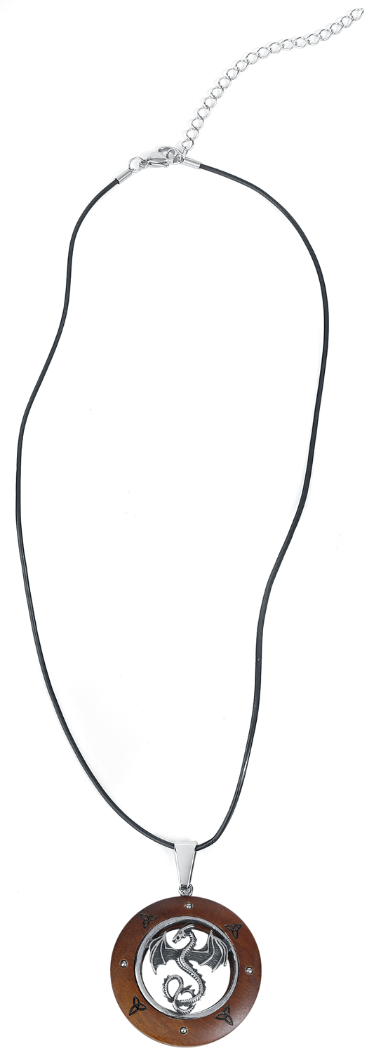 etNox Drache Halskette silberfarben