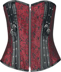 Corset with Straps and Zipper, Gothicana by EMP, Korsage
