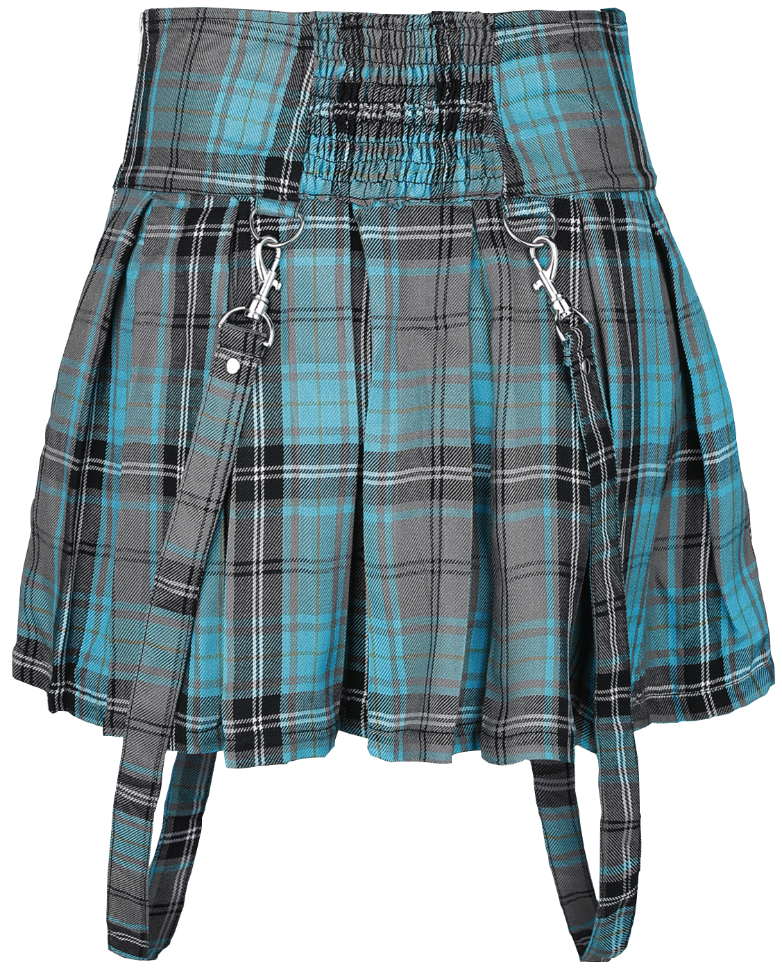 Heartless - Gothic Kurzer Rock - Woe is Me Skirt - S bis L - für Damen - Größe S - blau/grau