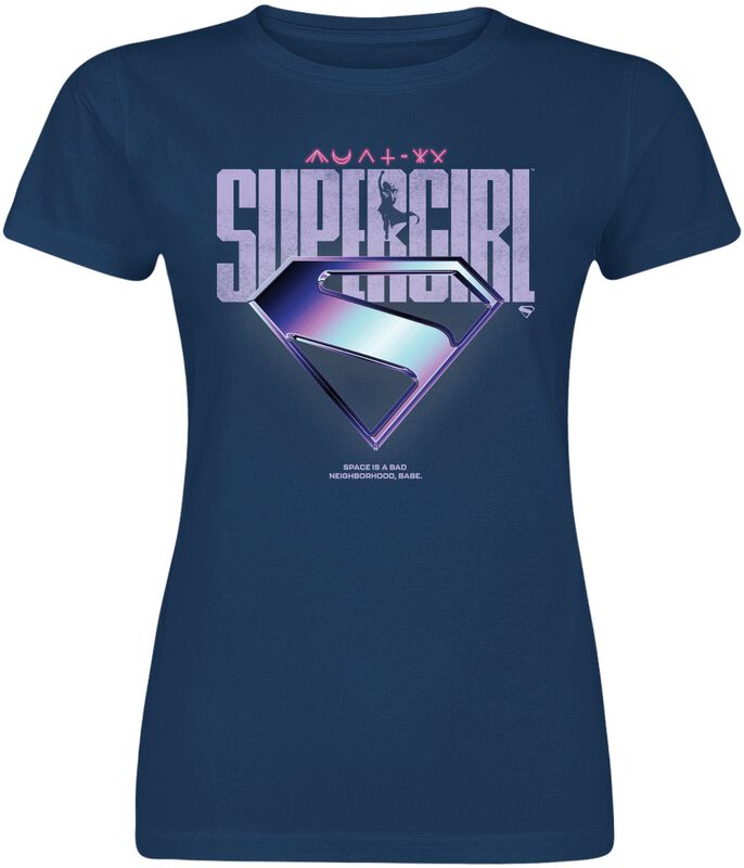 Supergirl - DC Comics T-Shirt - Space Is A Bad Neighborhood - S bis XXL - für Damen - Größe M - navy  - EMP exklusives Merchandise!