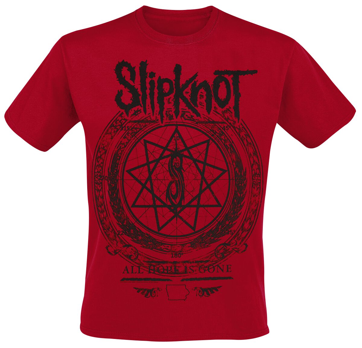 T-Shirt Manches courtes de Slipknot - Blurry - S à XXL - pour Homme - rouge foncé
