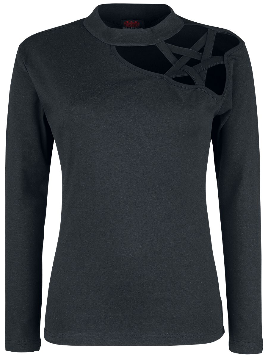 Spiral Gothic Elegance Langarmshirt schwarz in S