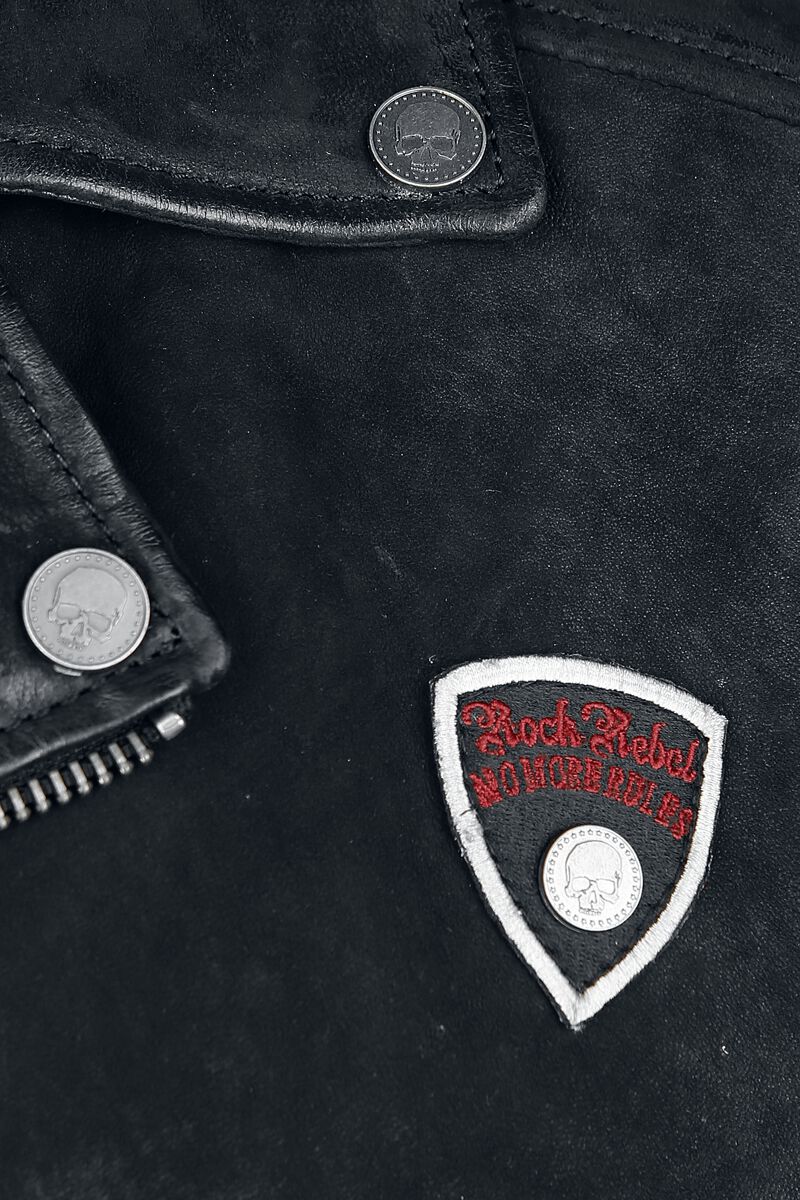 Rock Rebel by EMP Mannen zwart college jack met patches L