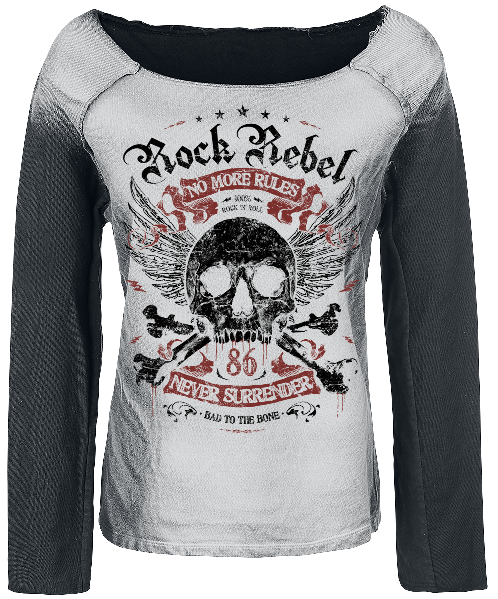 Rock Rebel by EMP - Don't Play Around - Girls sweatshirt - black-white image