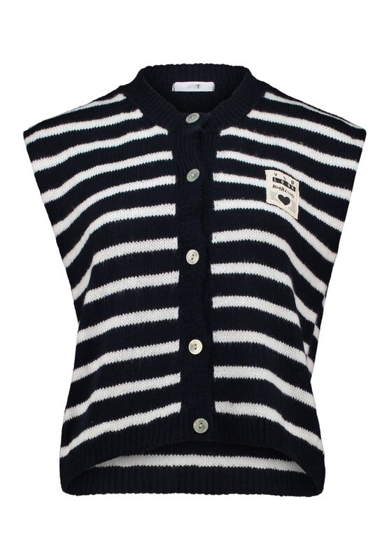 Hailys SL A VT An44dra Weste navy weiß in L-XL